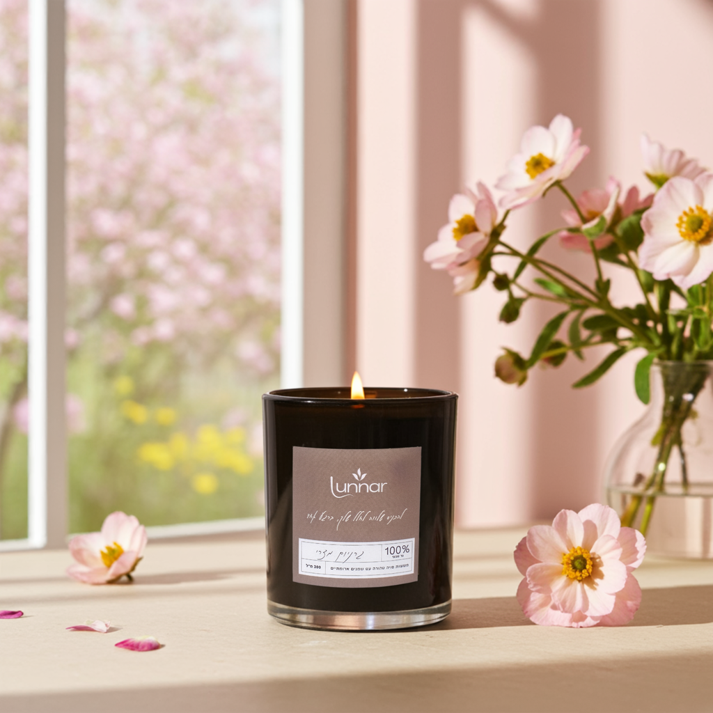 (300g) גרניום מצרי - LOVE נר